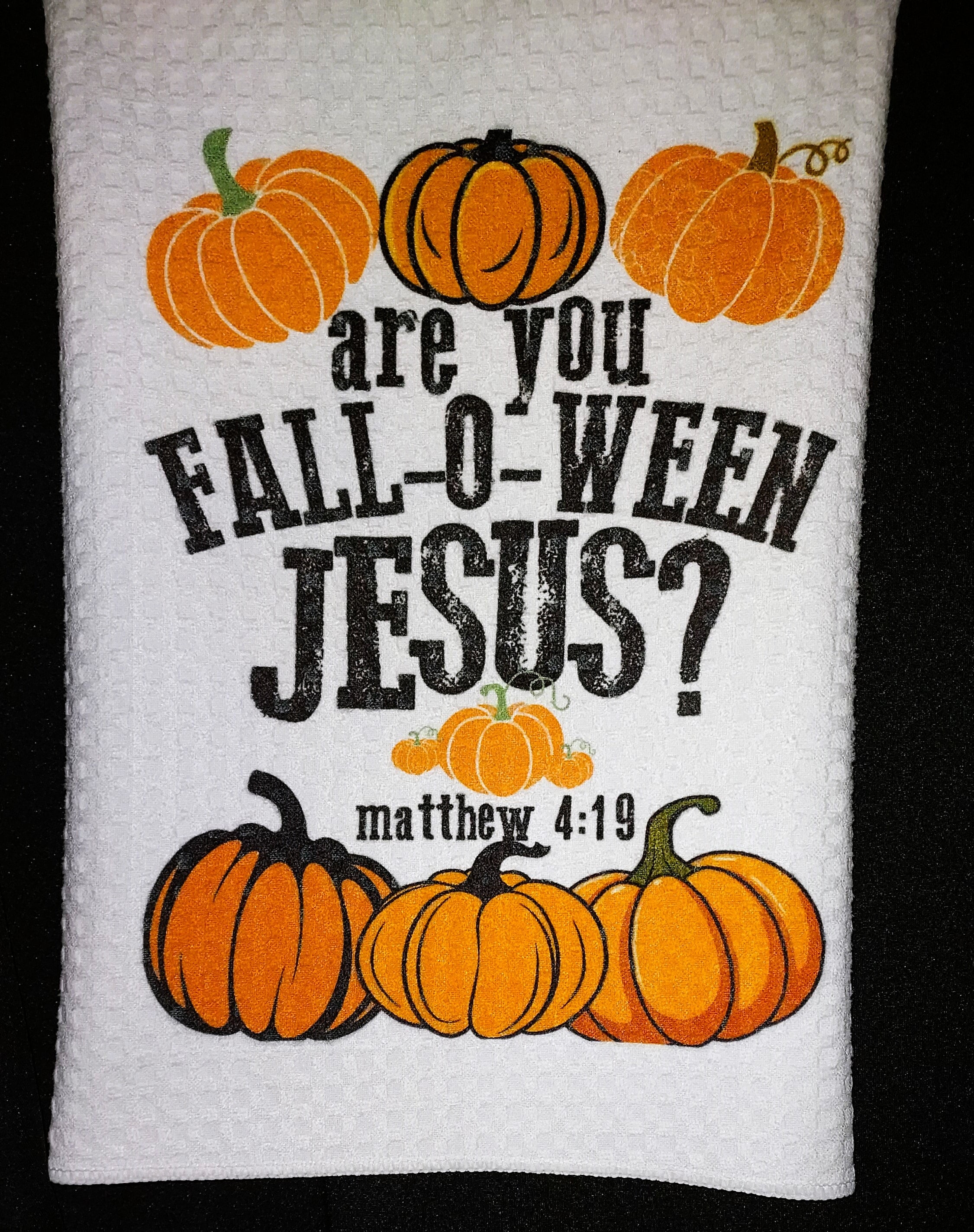 It's Fall Y'all Pumpkin Fall Waffle Weave Dish Towels, Dishtowels